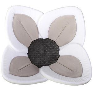Blooming Baby Lotus White and Gray Bath Mat
